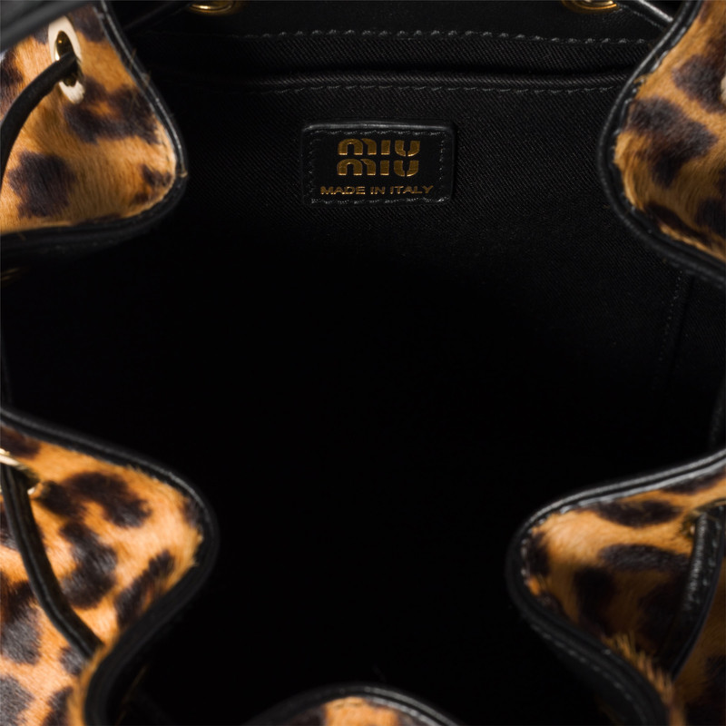 Printed leather backpack 6
