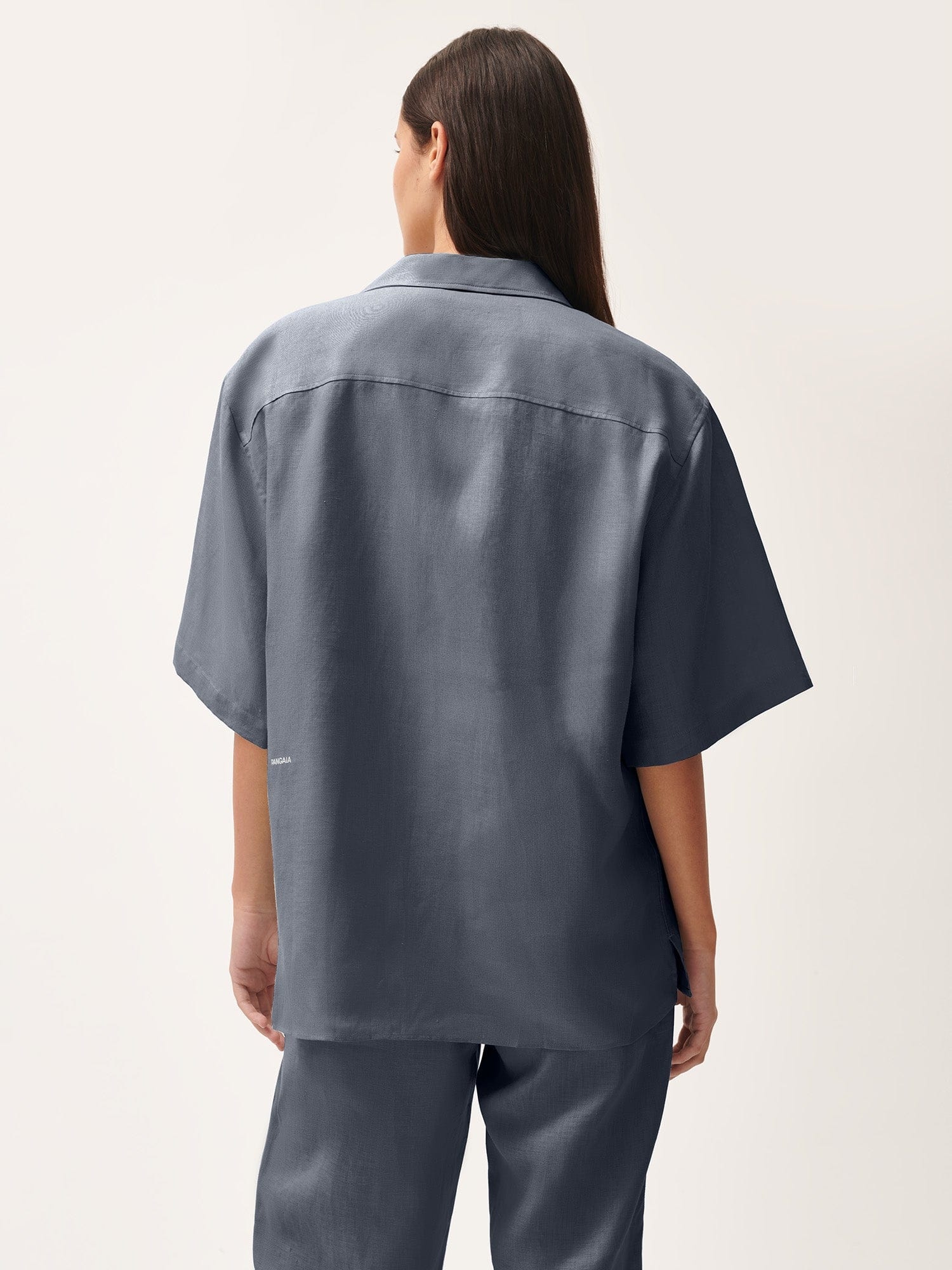 Womens DNA Linen Camp Collar Shirt - Atmosphere Grey - 3