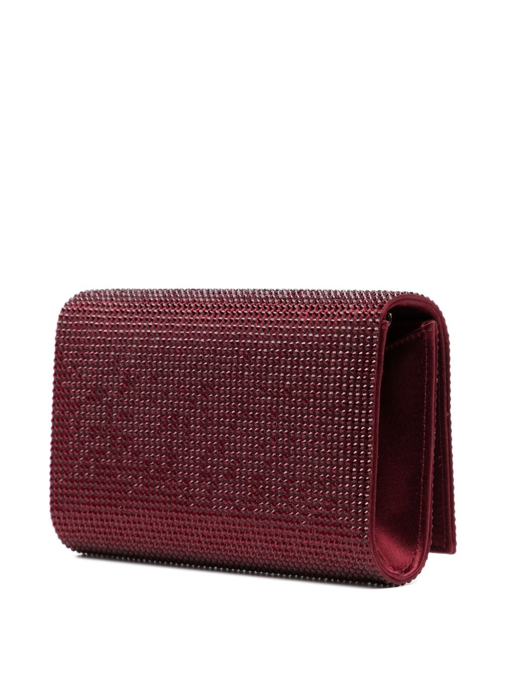 Aida crystal-embellished satin clutch - 3