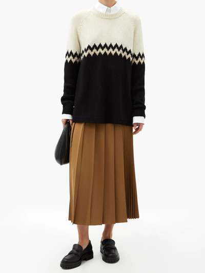 Sara Lanzi Zigzag alpaca-blend sweater outlook