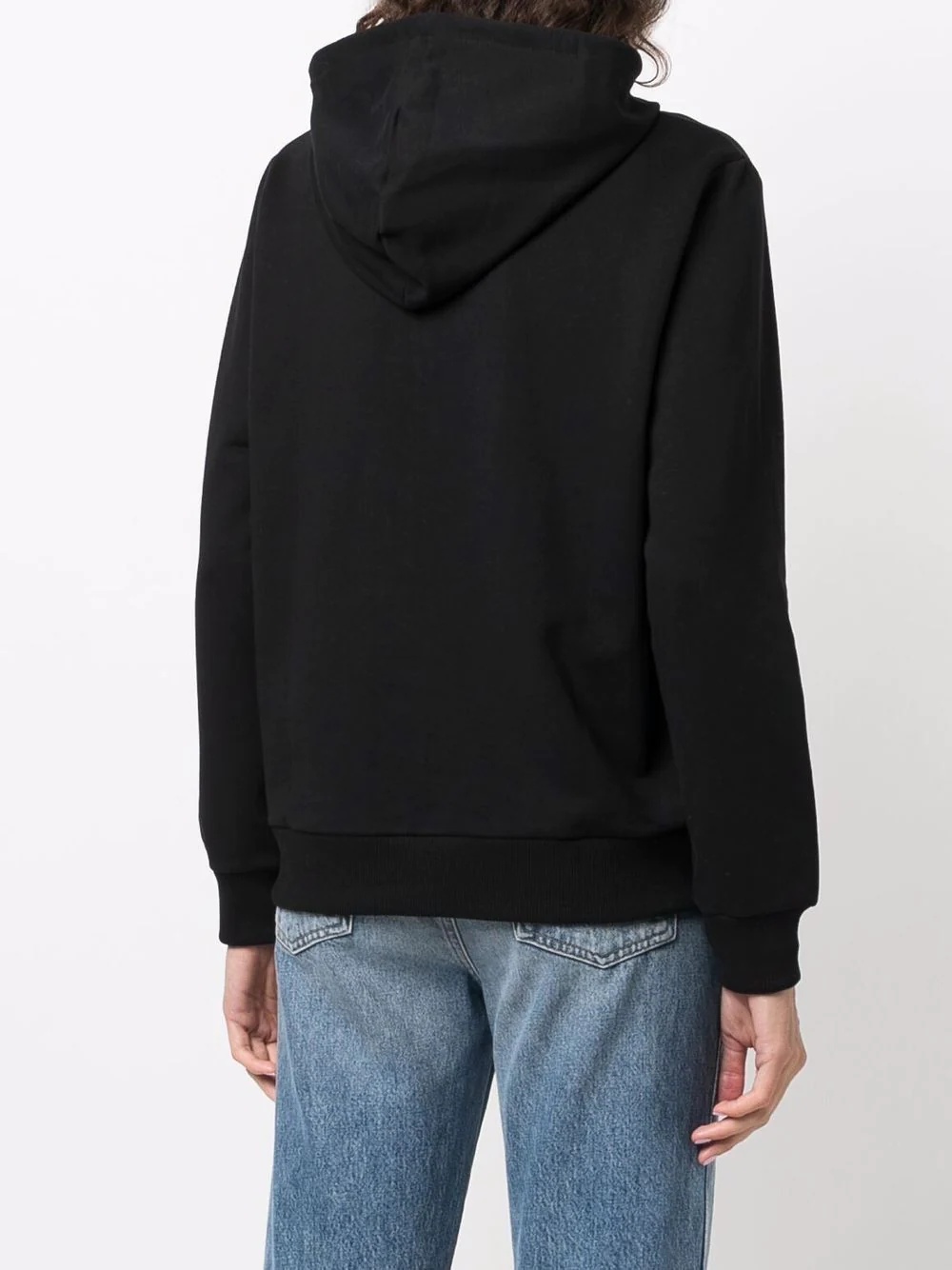 logo-print cotton hoodie - 4