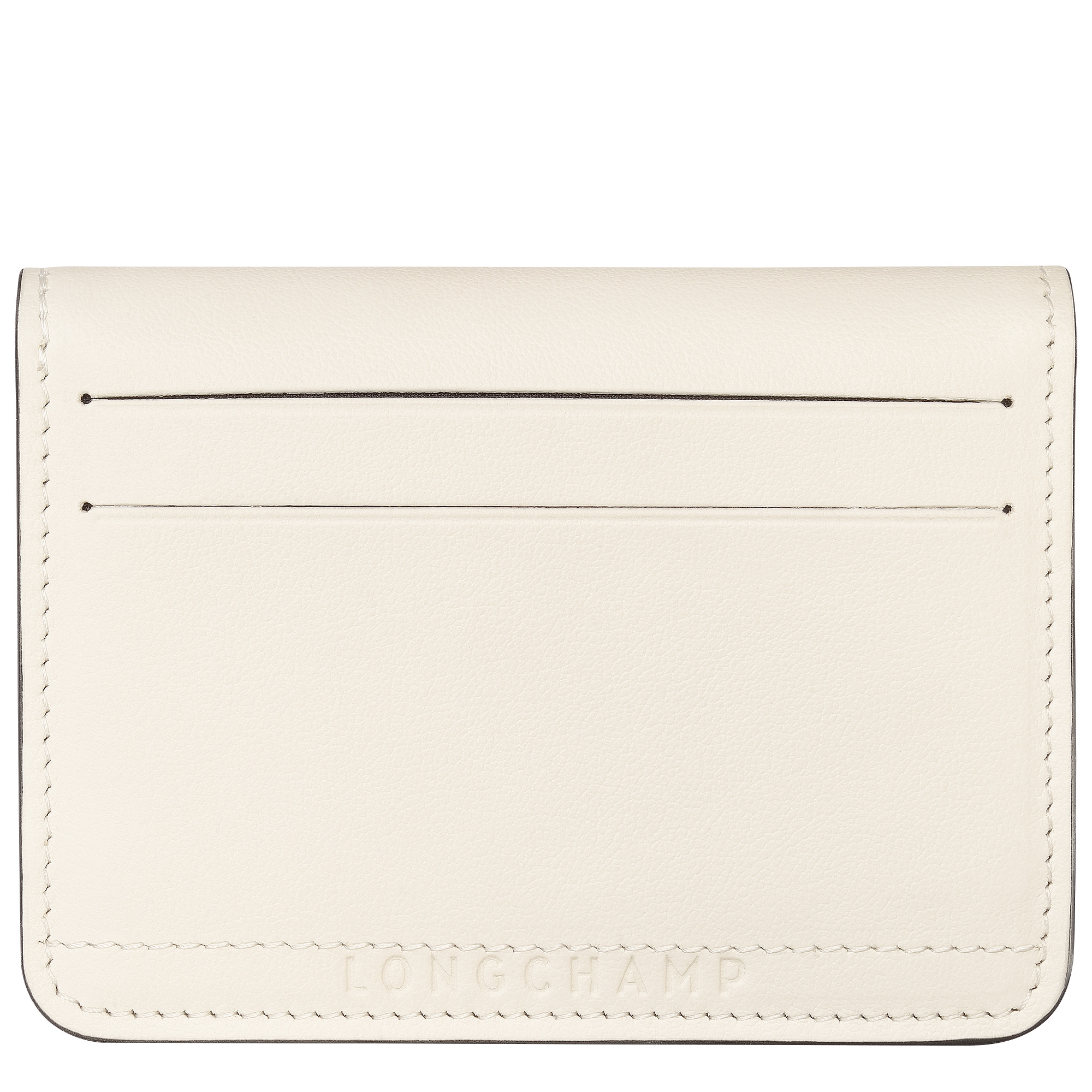 Le Pliage Xtra Card holder Ecru - Leather - 2