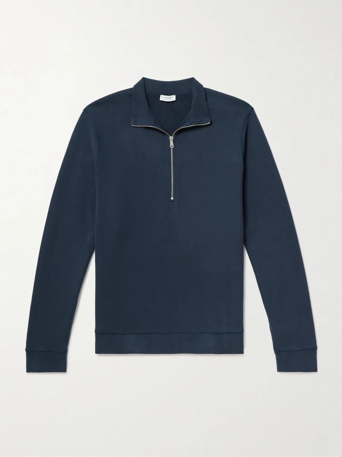 Cotton-Jersey Half-Zip Sweatshirt - 1