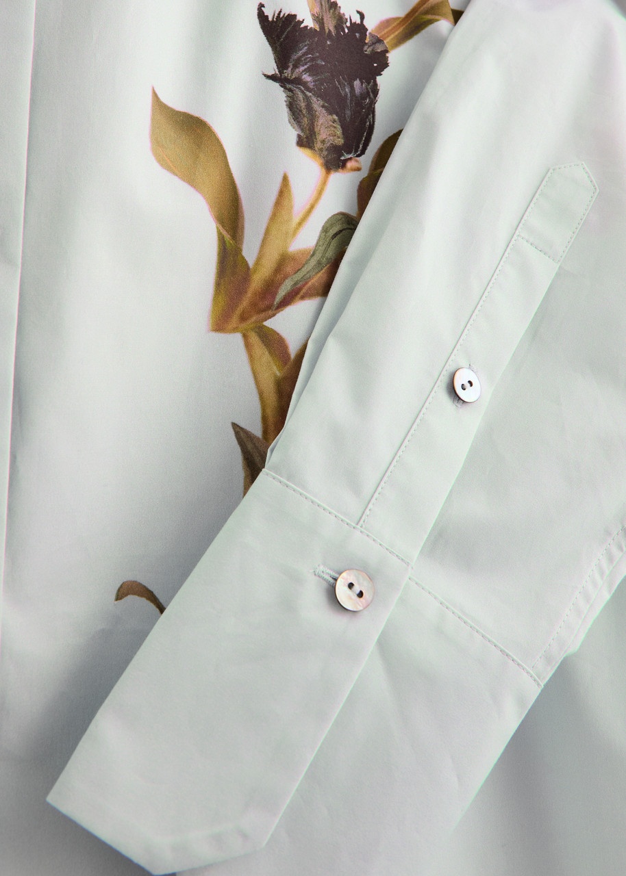 Vince Floral-print Cotton-poplin Shirt - 5