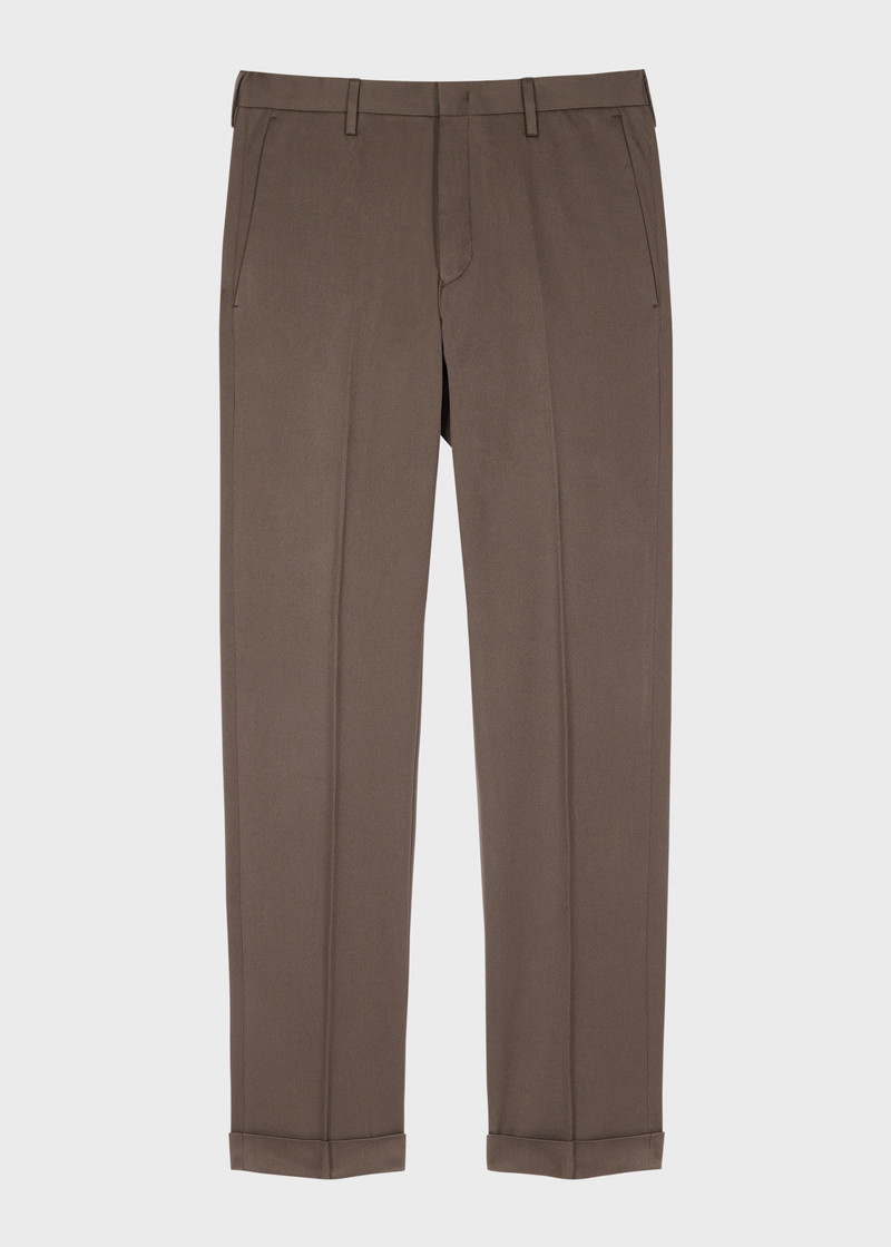 Slim-Fit Dark Grey Cotton-Stretch Chinos 1