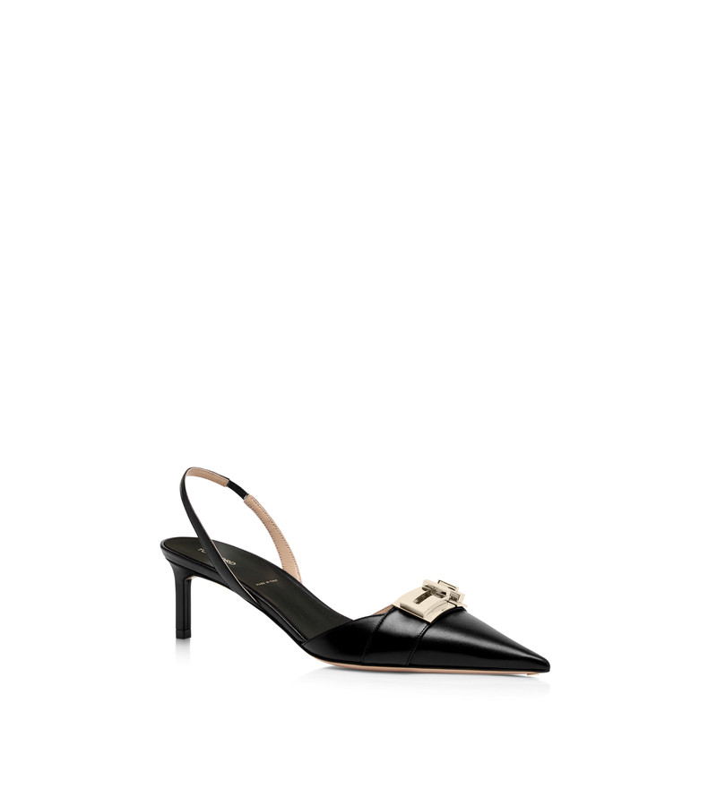 TOM FORD SHINY LEATHER T LATCH SLINGBACK outlook