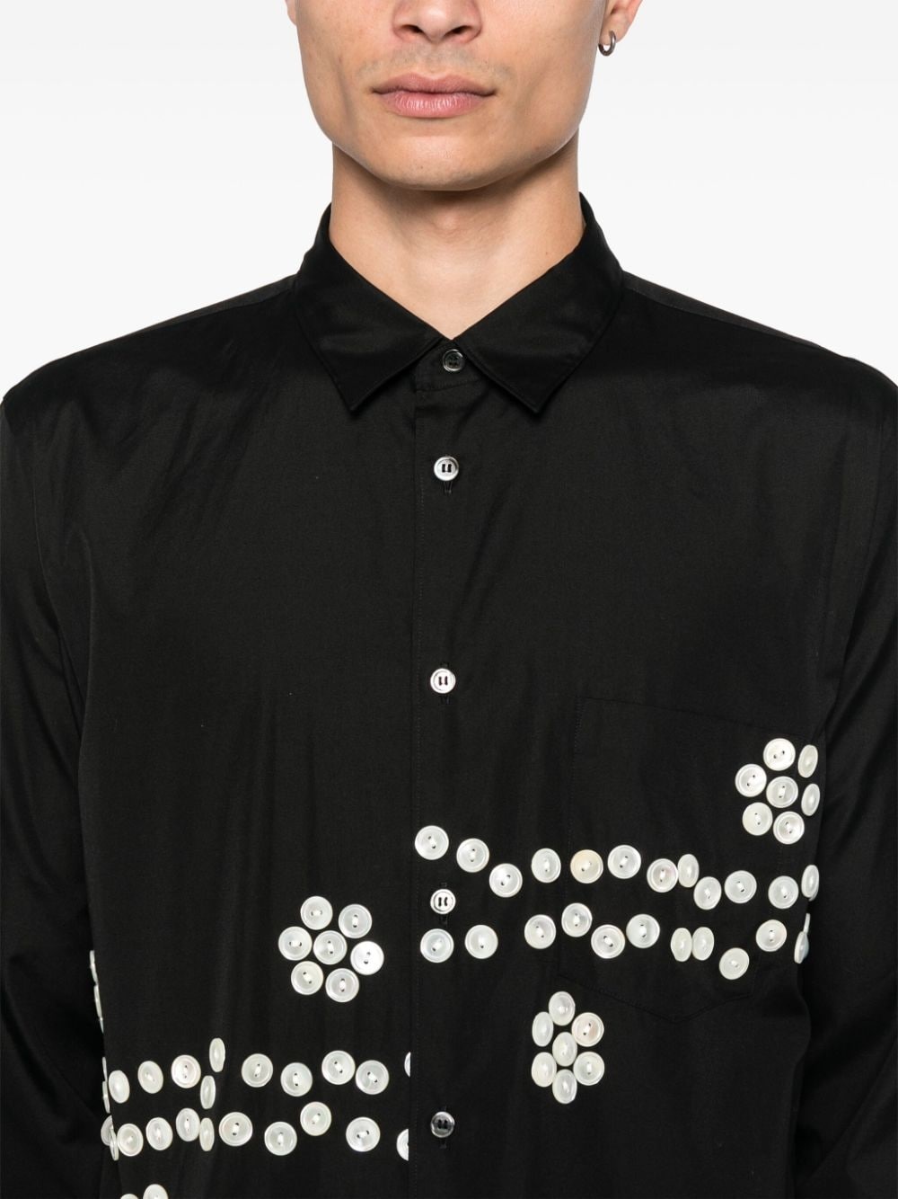 decorative-button shirt - 5