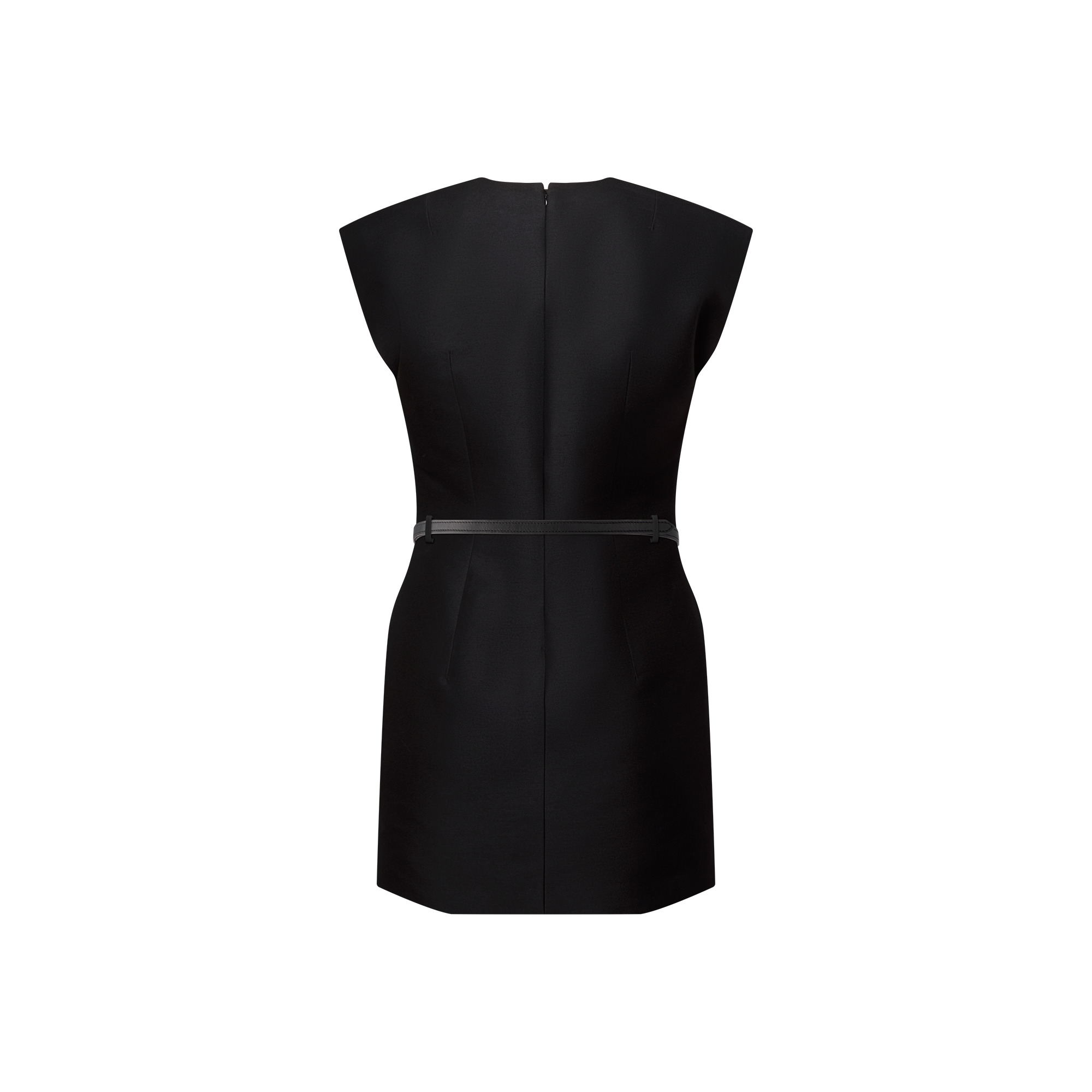 V-Neckline Fitted Dress - 2