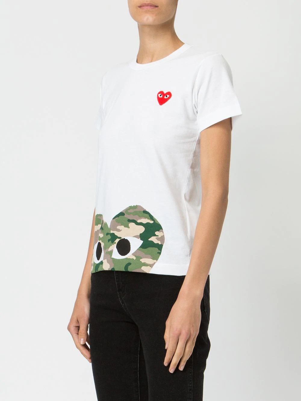 heart print T-shirt - 3