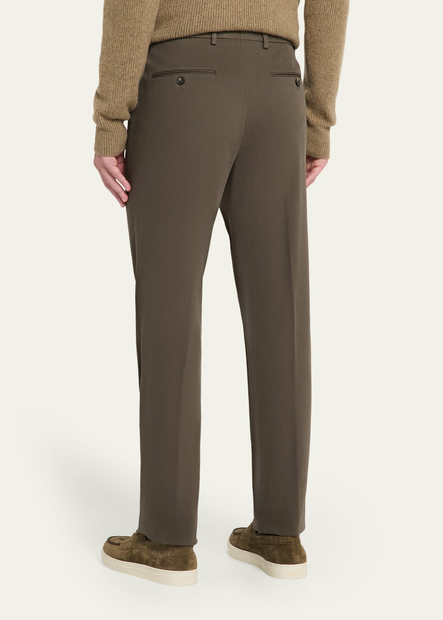 Men's Jarno Cotton Straight Fit Flat-Front Pants - 3