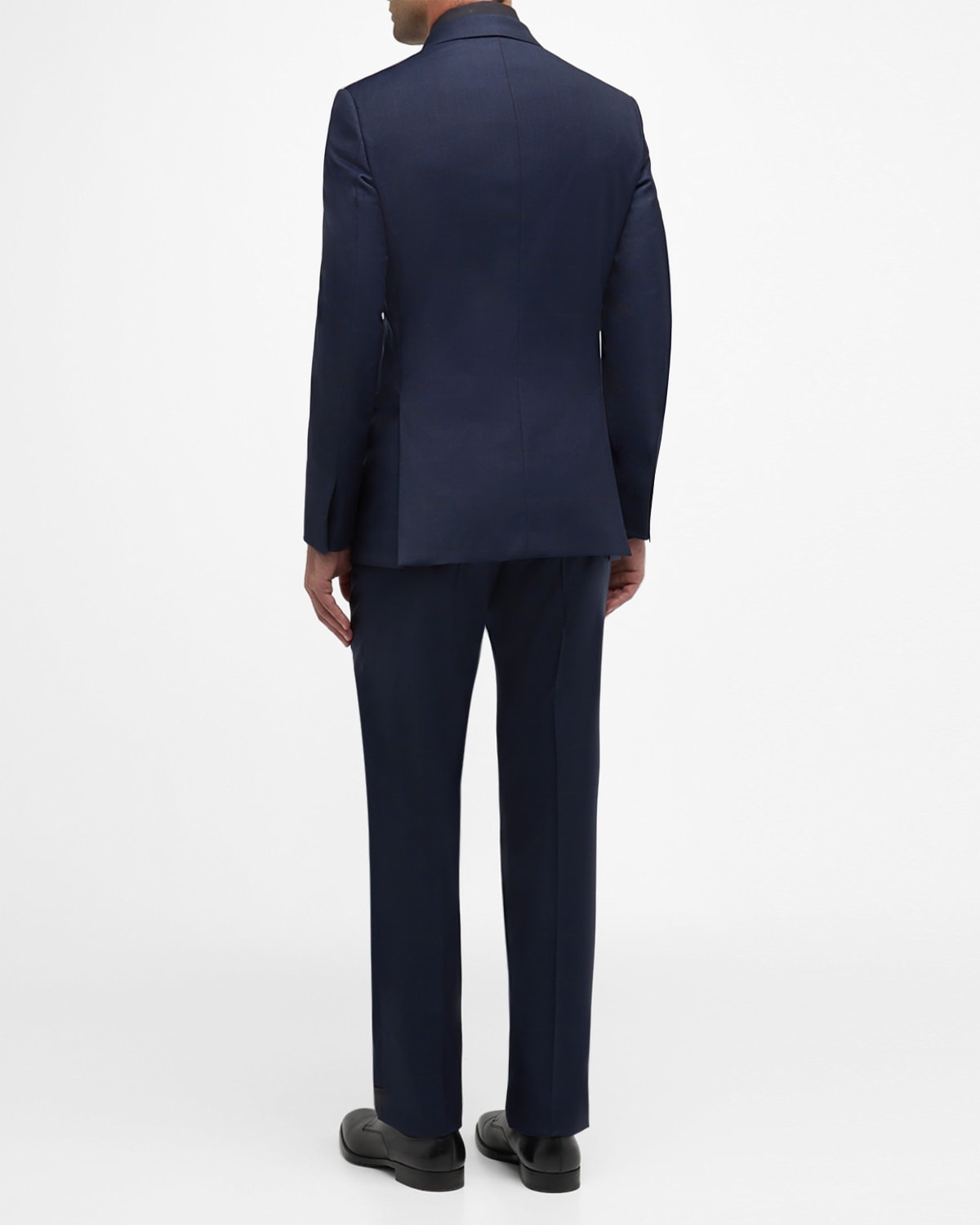 Men's Windowpane Wool Suit - 5