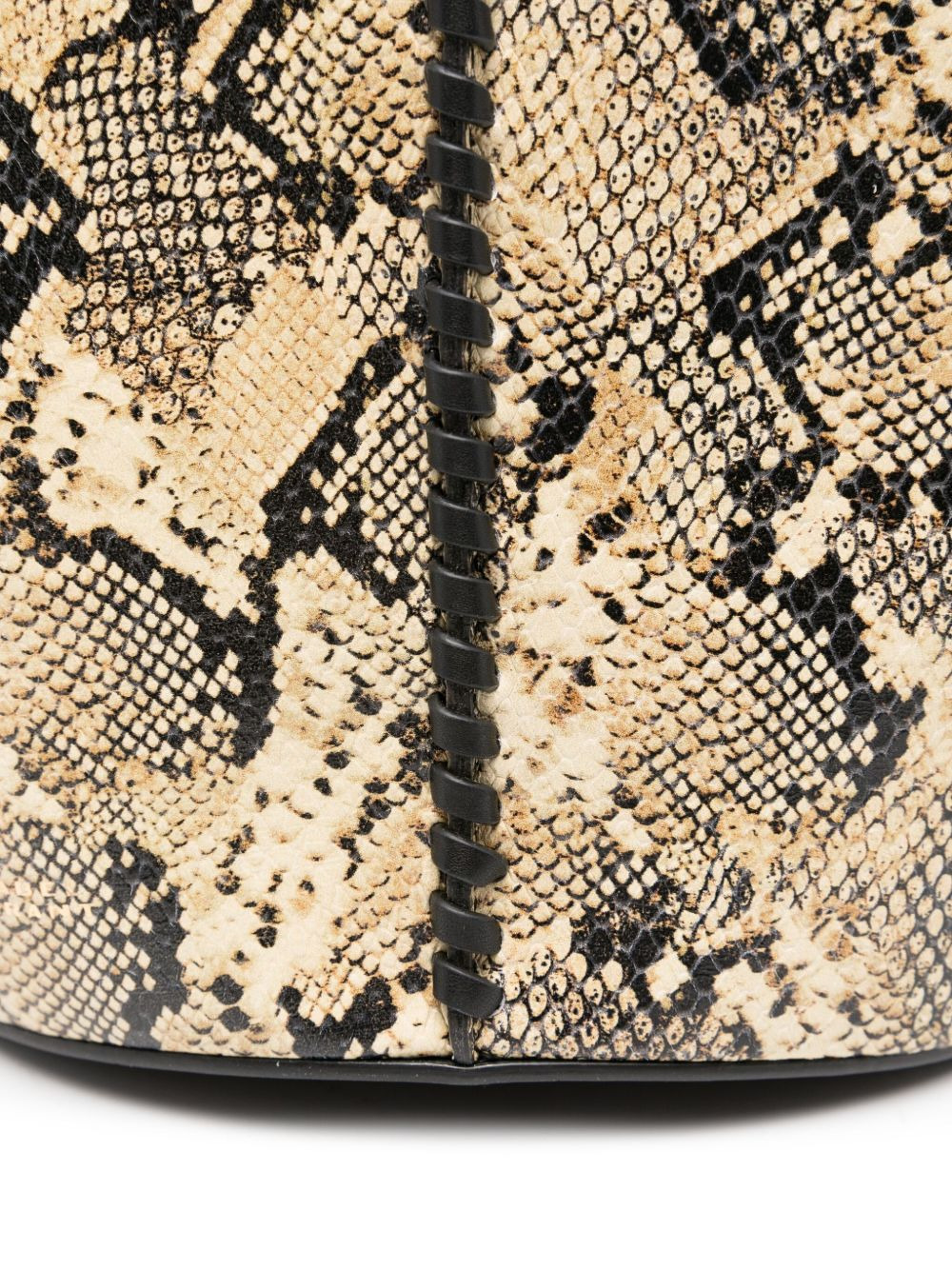 snakeskin-print drawstring tote bag - 4