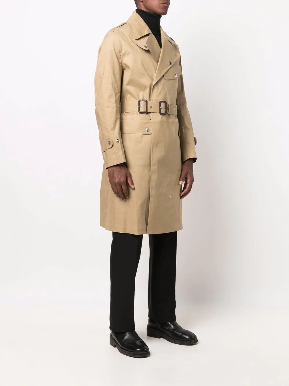 belted trench coat - 3