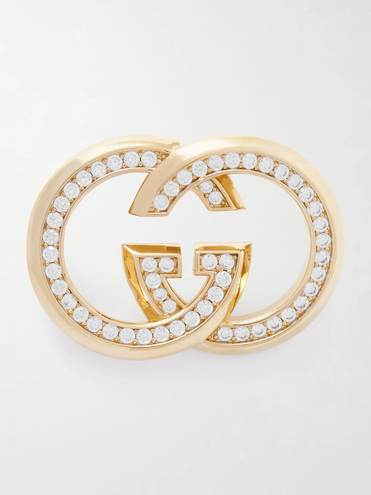 Gold-tone And Cubic Zirconia Brooch - 1