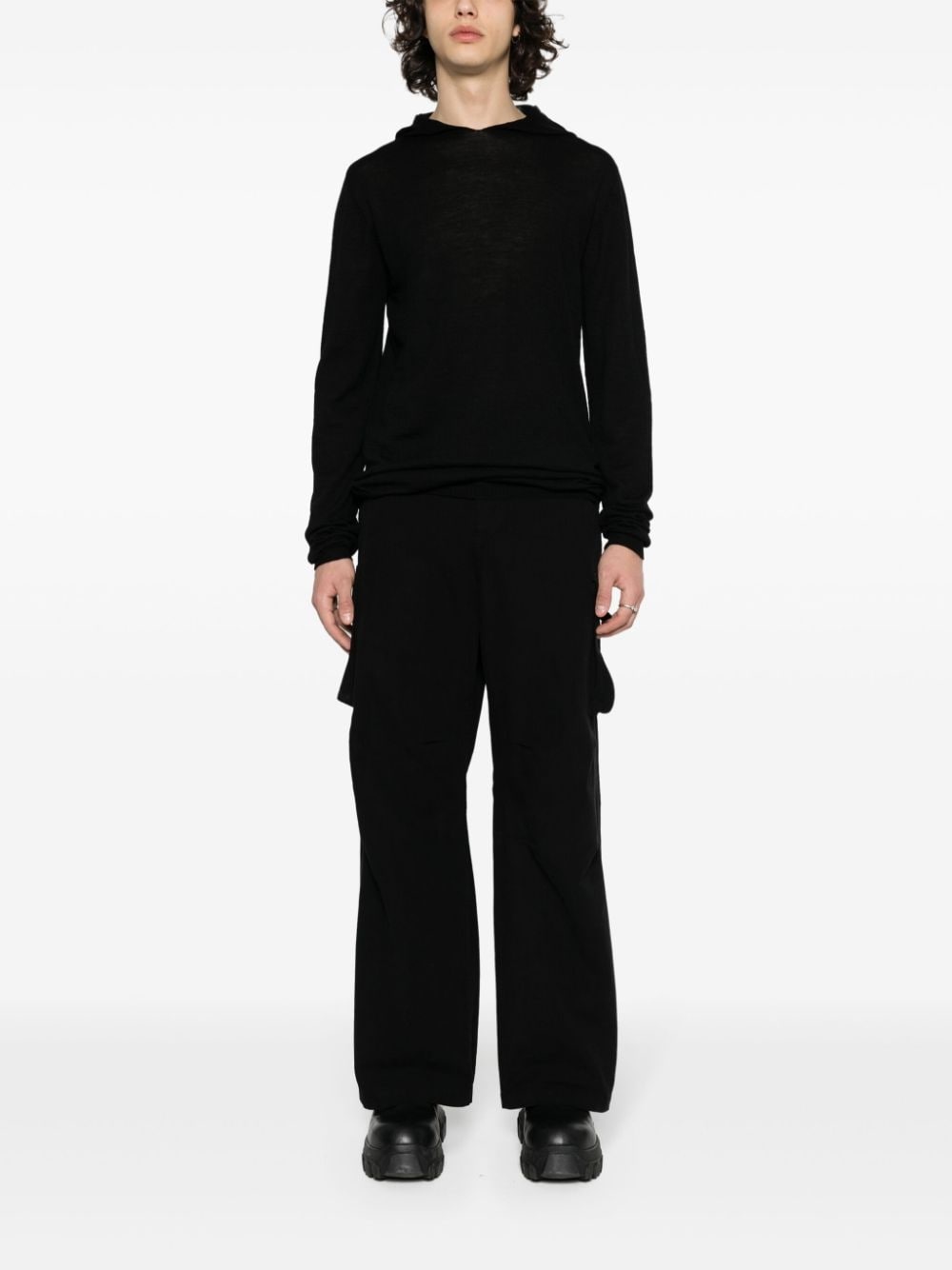 fine-knit virgin wool hoodie - 2