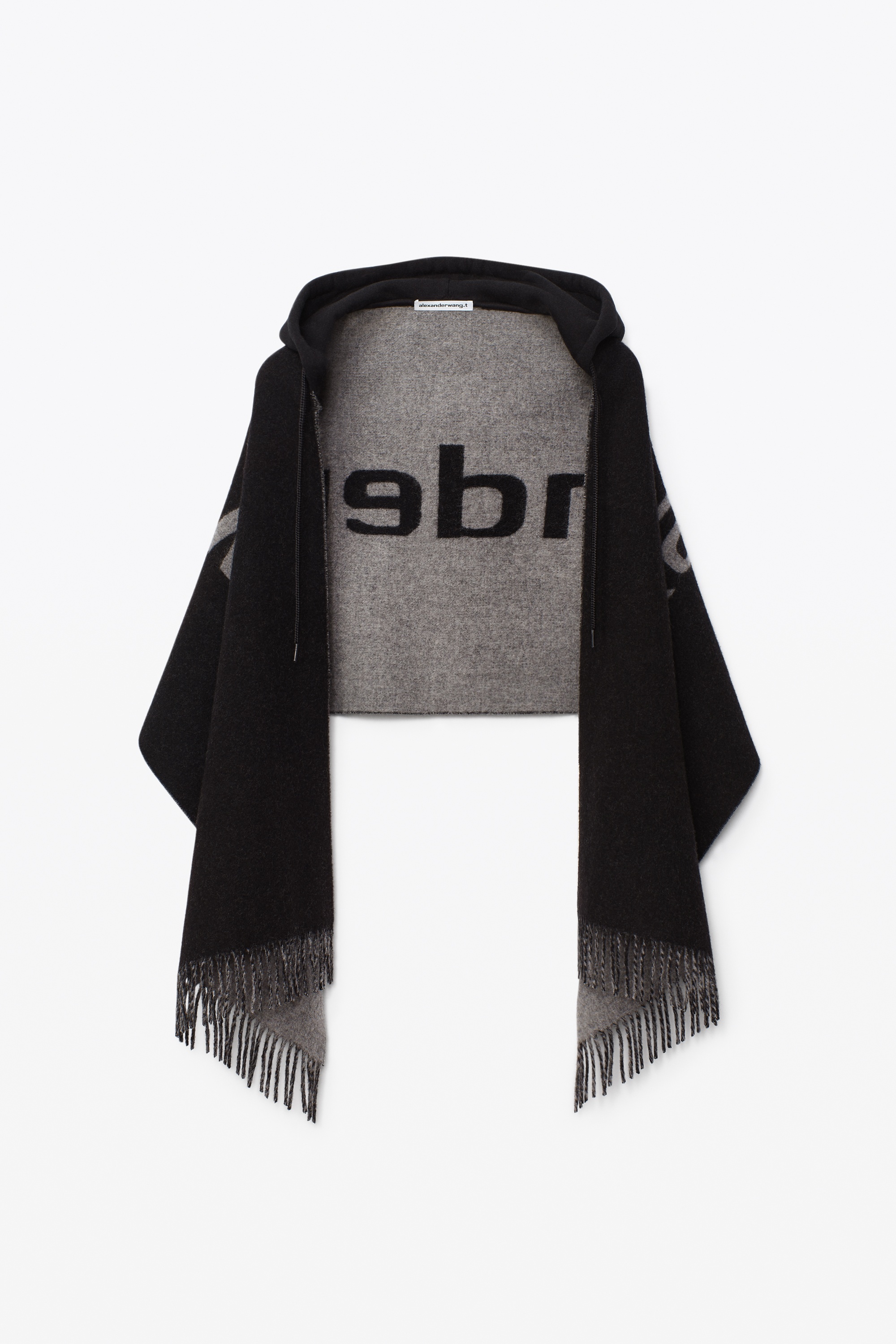 HOODED LOGO SCARF IN WOOL - 2