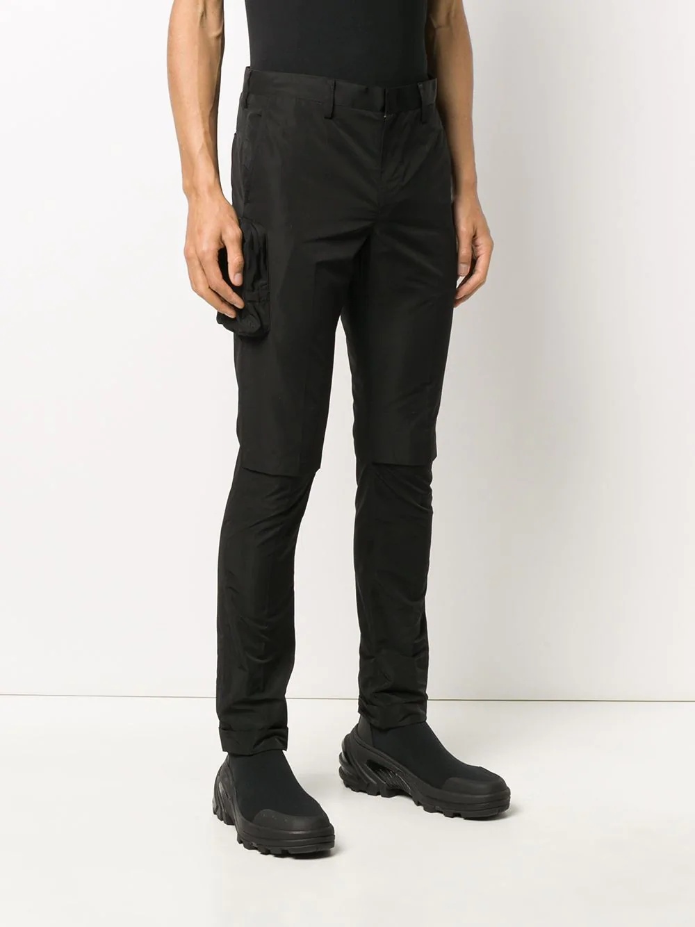 multi-pocket slim-cut trousers - 6