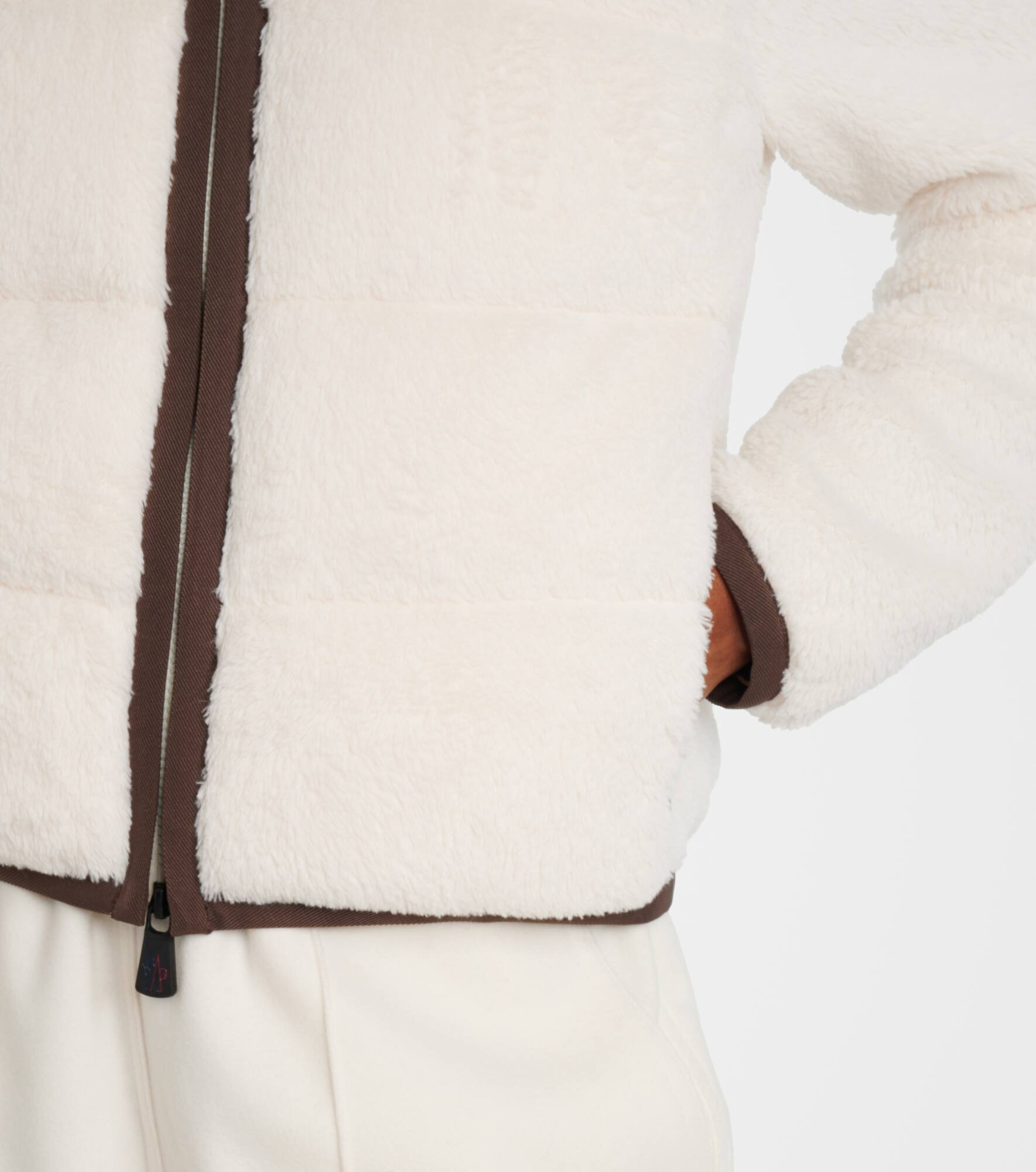 Hooded fleece down jacket - 5