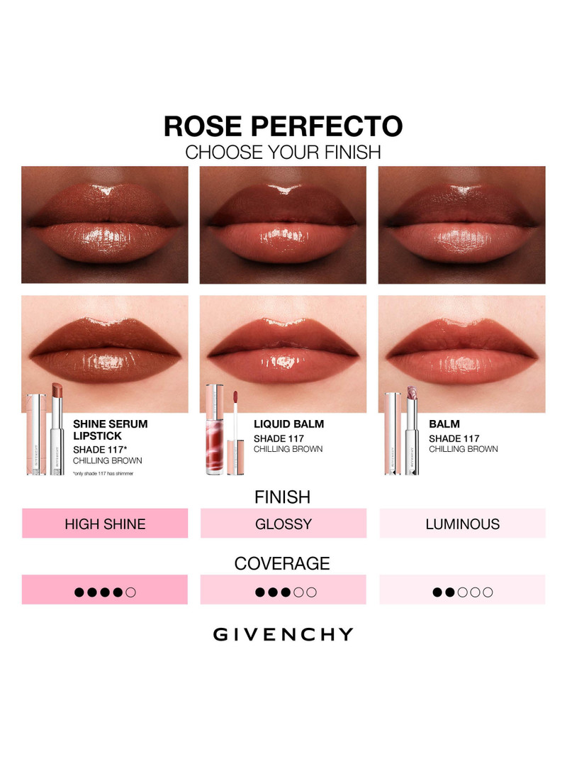 Women's Rose Perfecto Shine Serum Lip Oil Stick - Deep Red 7