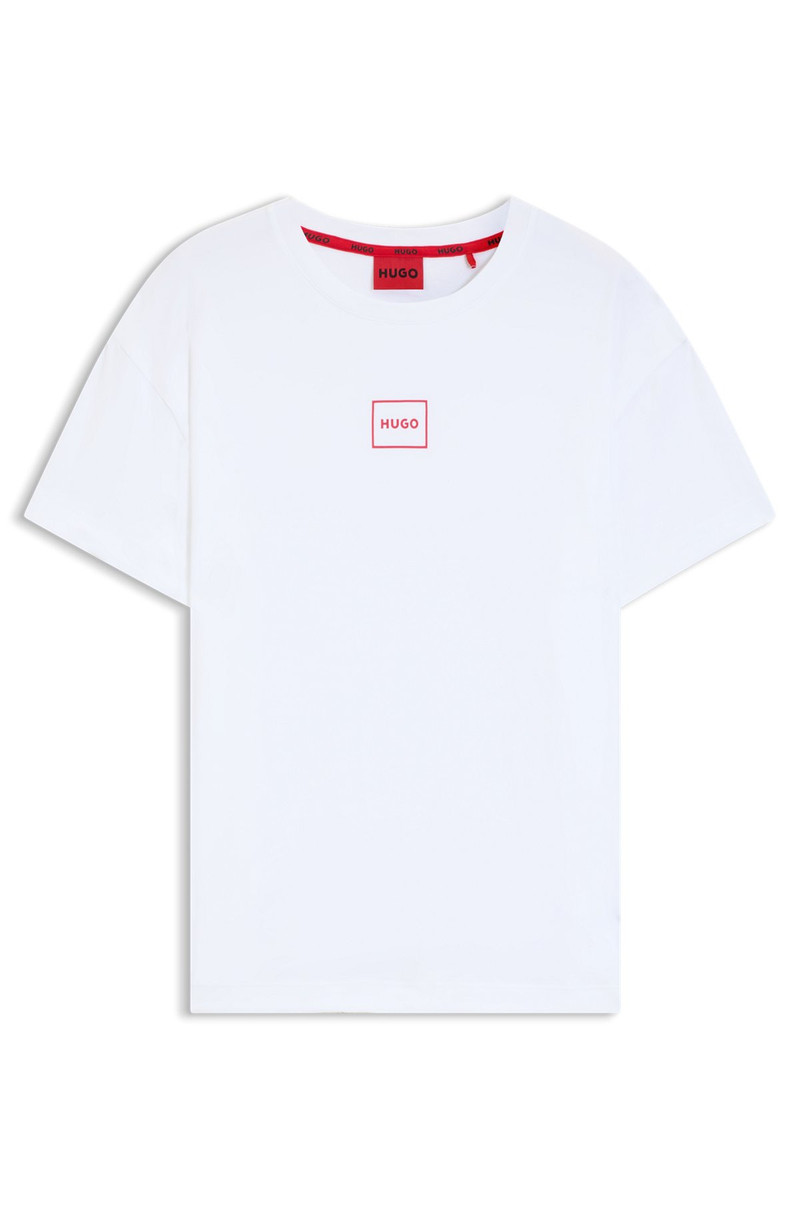 STRETCH-COTTON T-SHIRT WITH LOGO PRINT 1