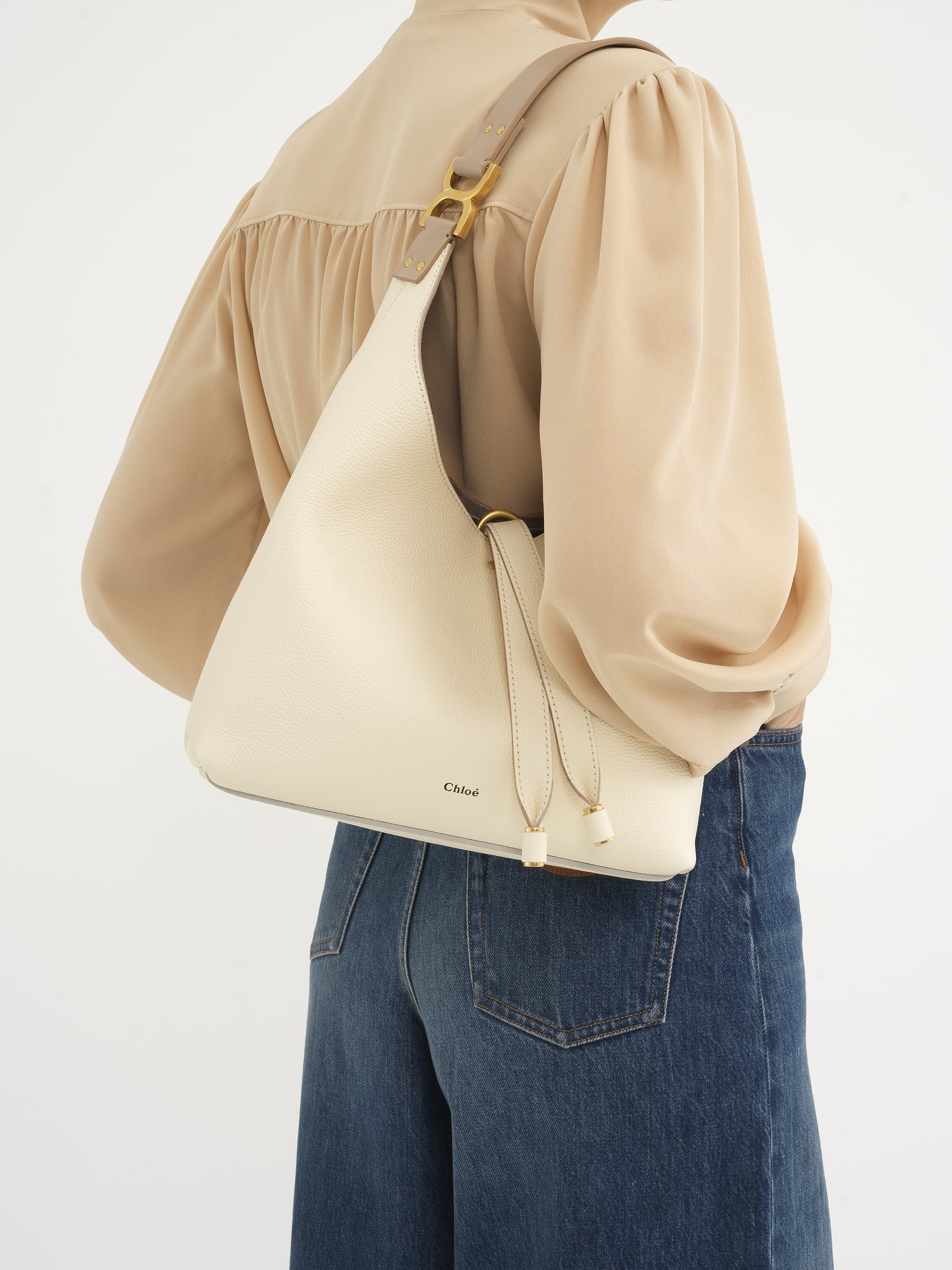 SMALL MARCIE HOBO BAG IN GRAINED LEATHER - 2