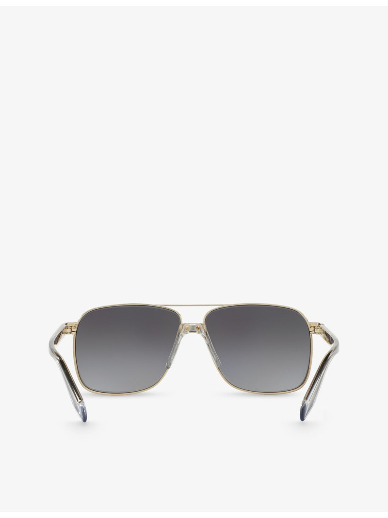 VE2174 Polarised Square-Frame Steel Sunglasses 4