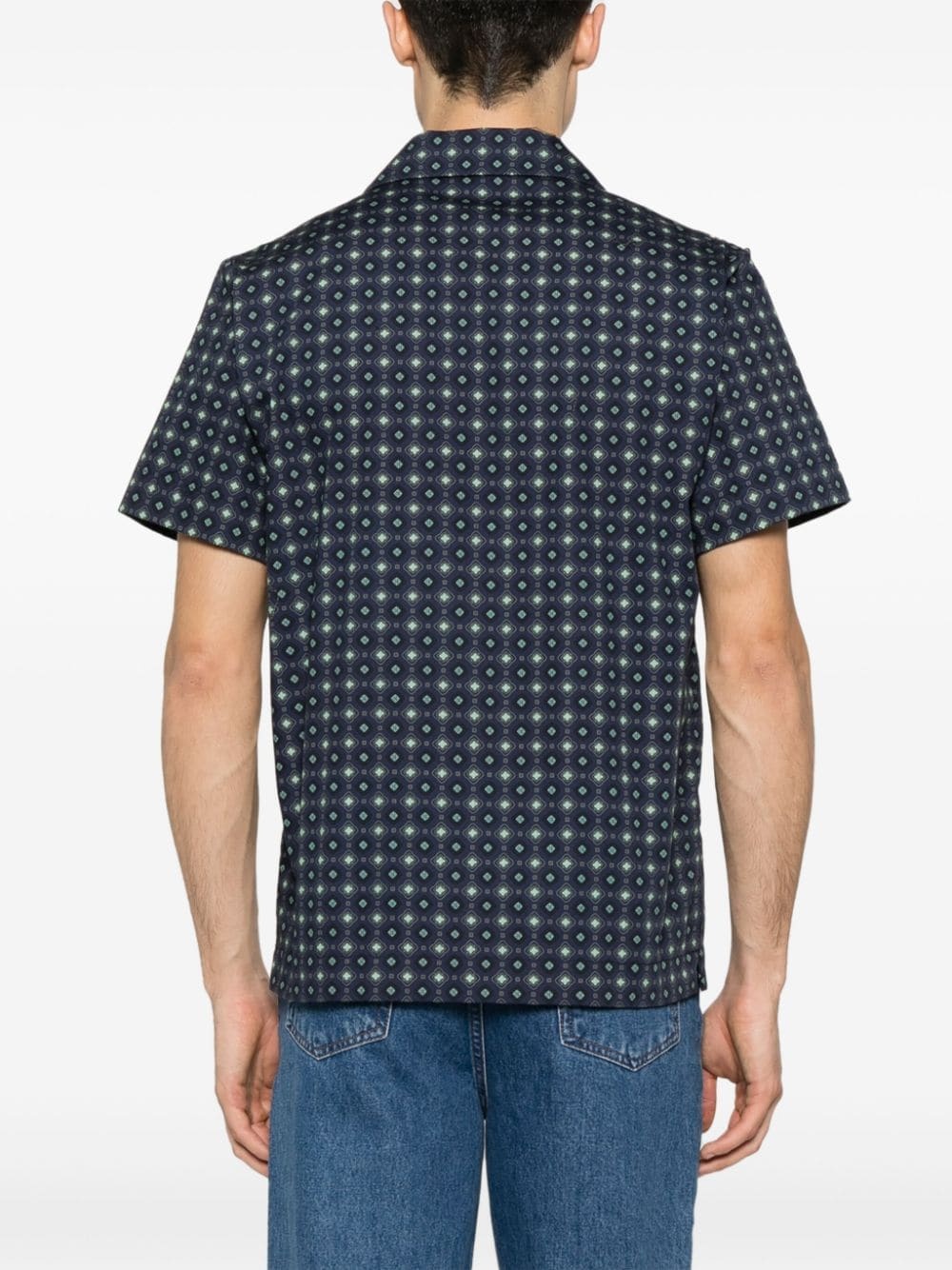 Lloyd geometric-print cotton shirt - 4