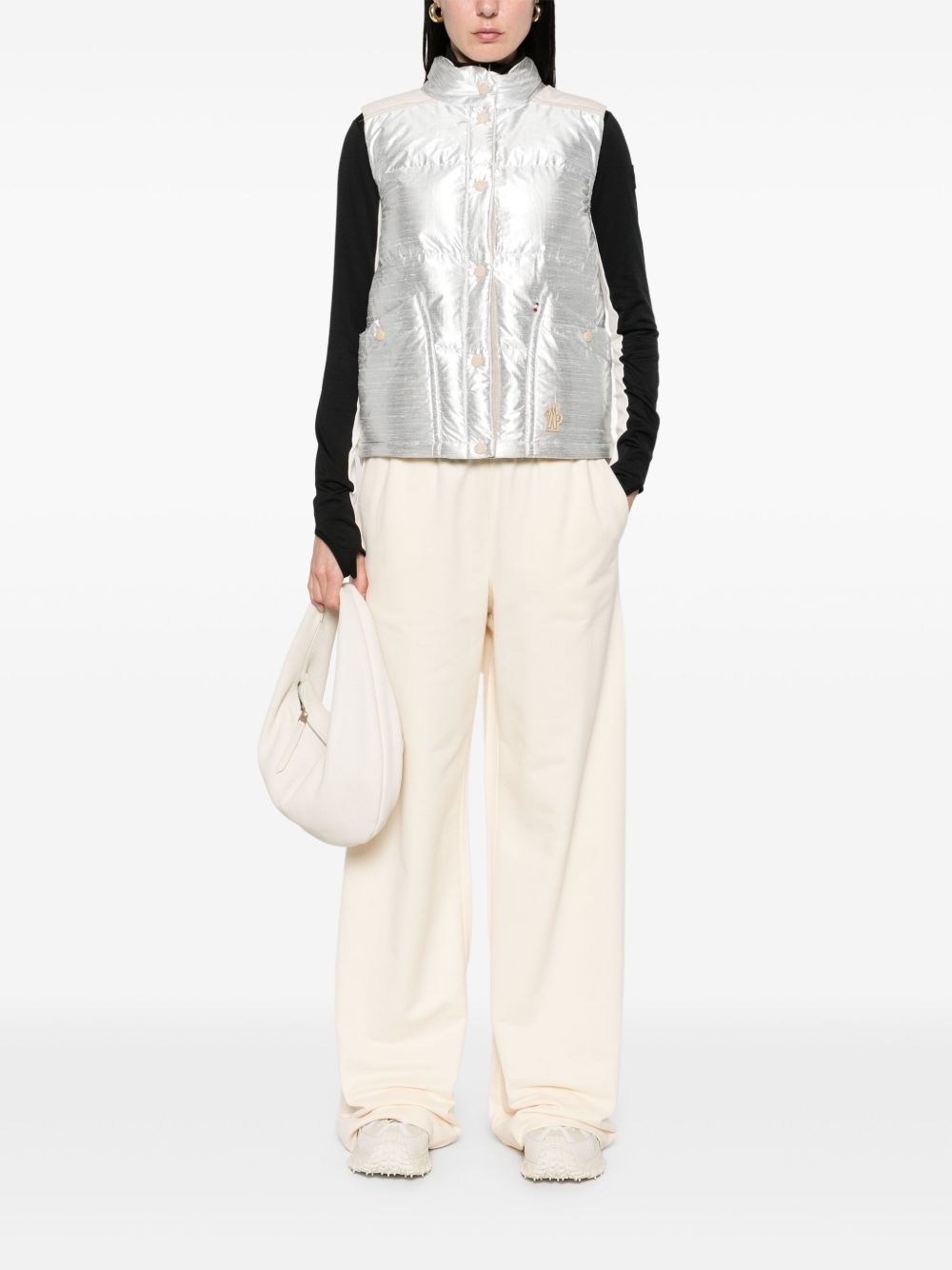 cotton wide-leg track pants - 2