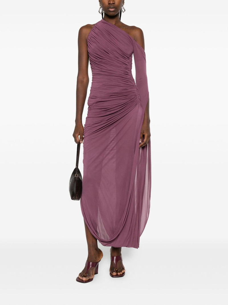 MUGLER one-shoulder draped asymmetric dress outlook
