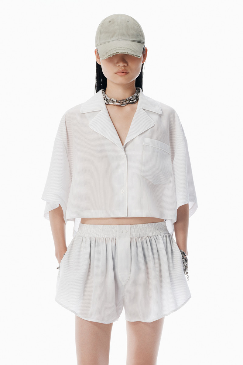 Black & White Pajama-Style Shirt 2