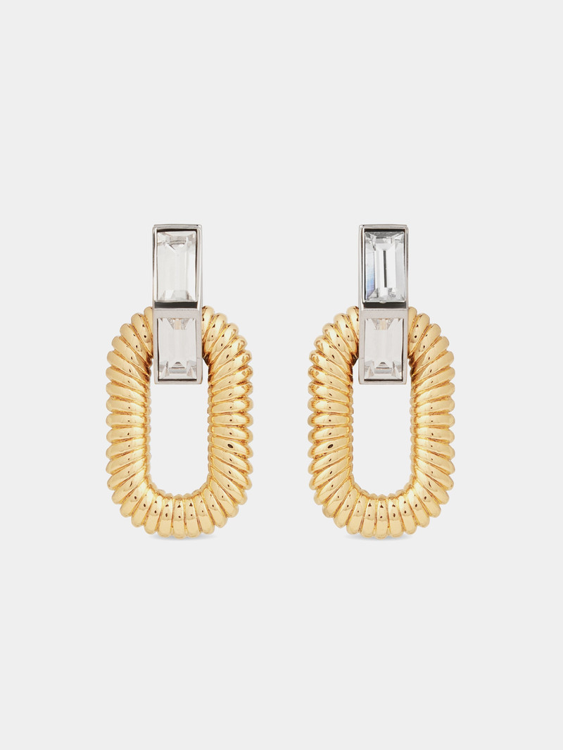 XL LINK EARRINGS WITH RHINESTONES 1