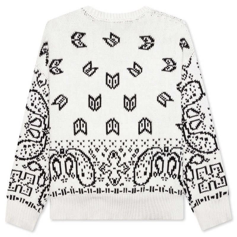 Rhude RHUDE LOUNGE SWEATER - WHITE/BLACK outlook