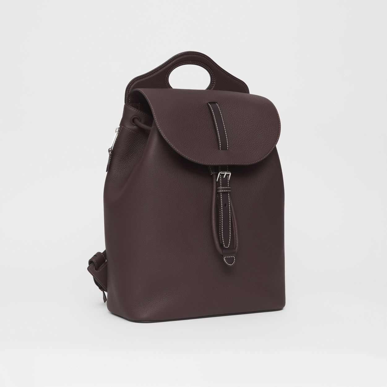 Grainy Leather Pocket Backpack - 7