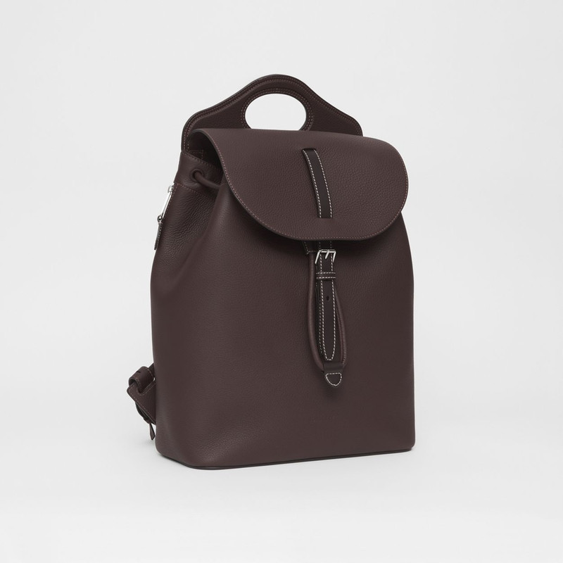 Grainy Leather Pocket Backpack 7