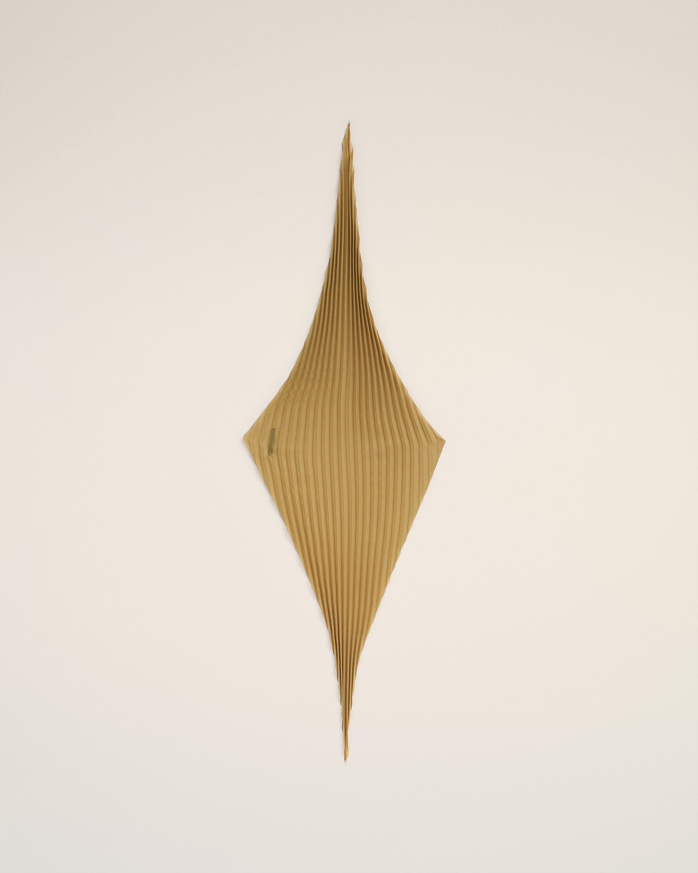 MUSTARD PLEATED DIAMOND SHAPED SCARF - 3