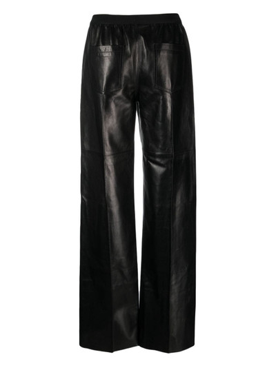 TOM FORD logo-waistband leather trousers outlook