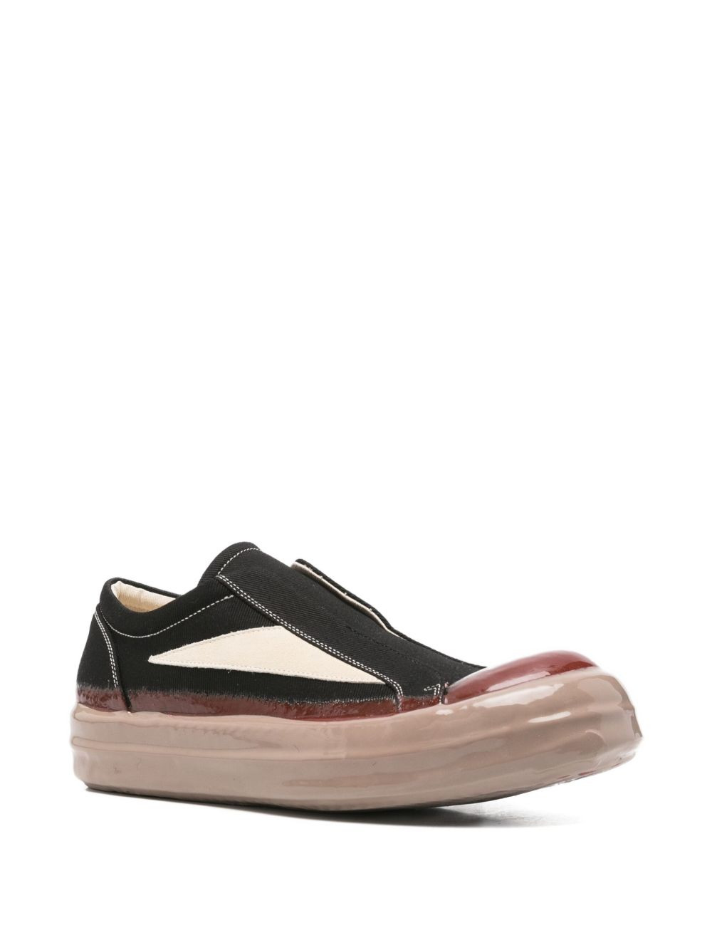 leather slip-on sneakers - 2