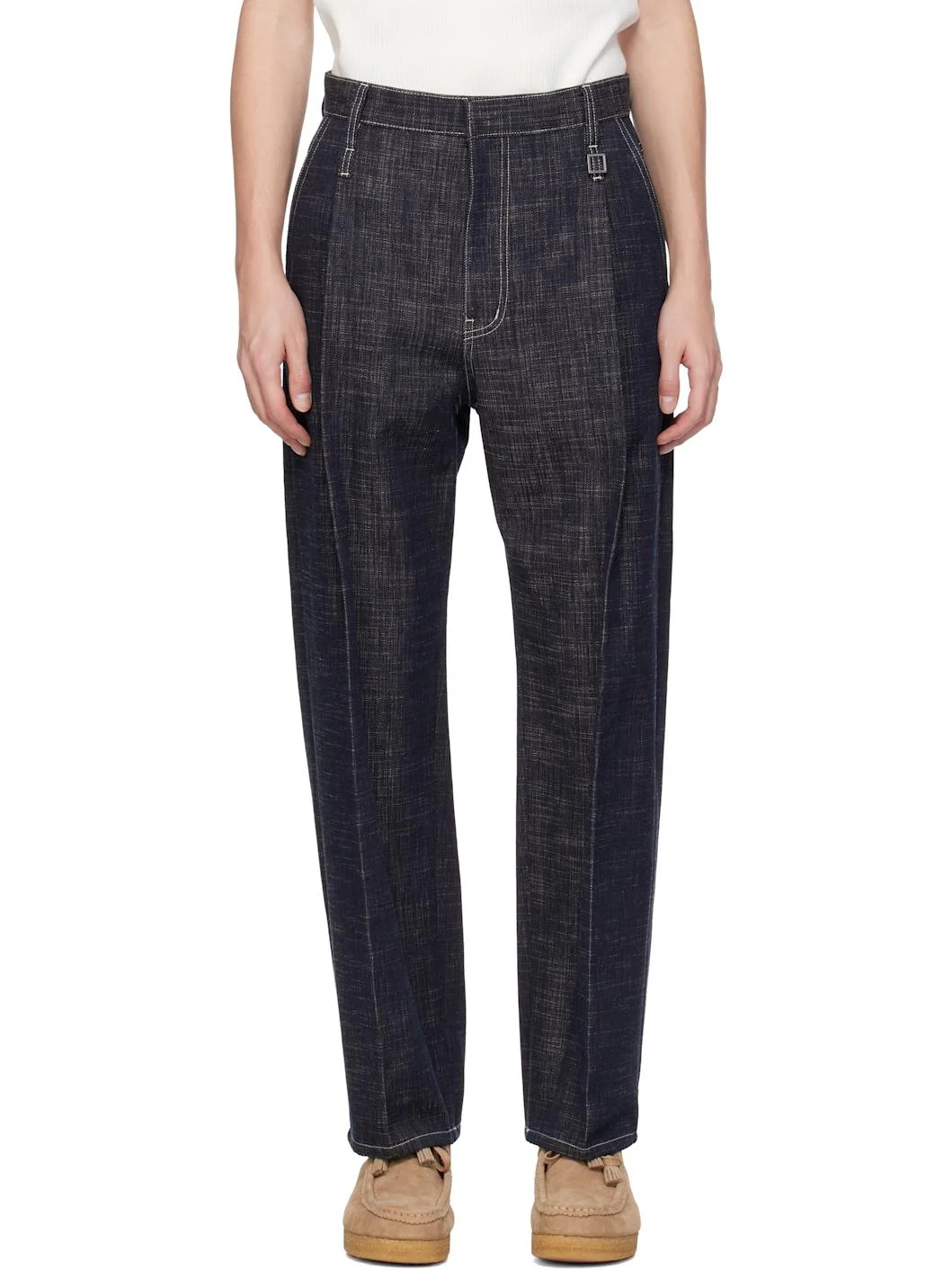 Navy Pinched Seam Jeans - 1