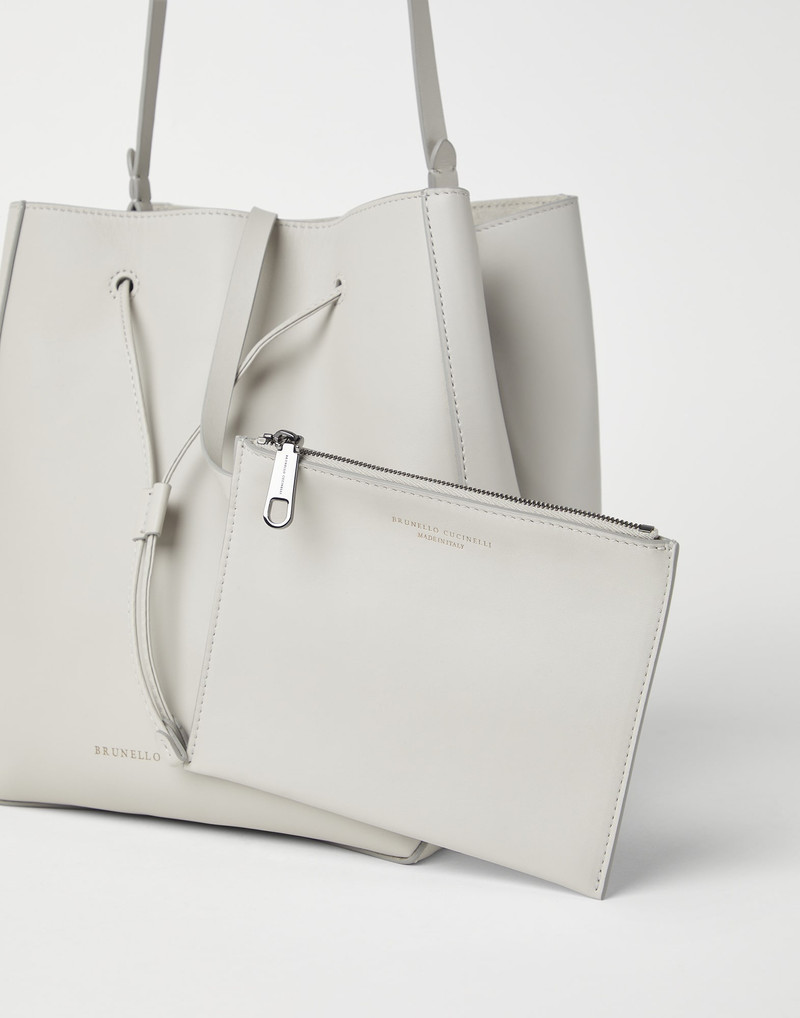 Calfksin bucket bag with monili 5