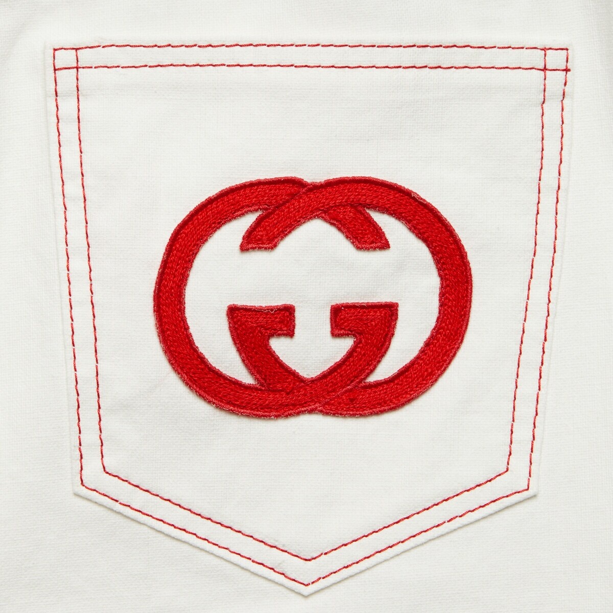 Cotton canvas pant with Interlocking G - 4