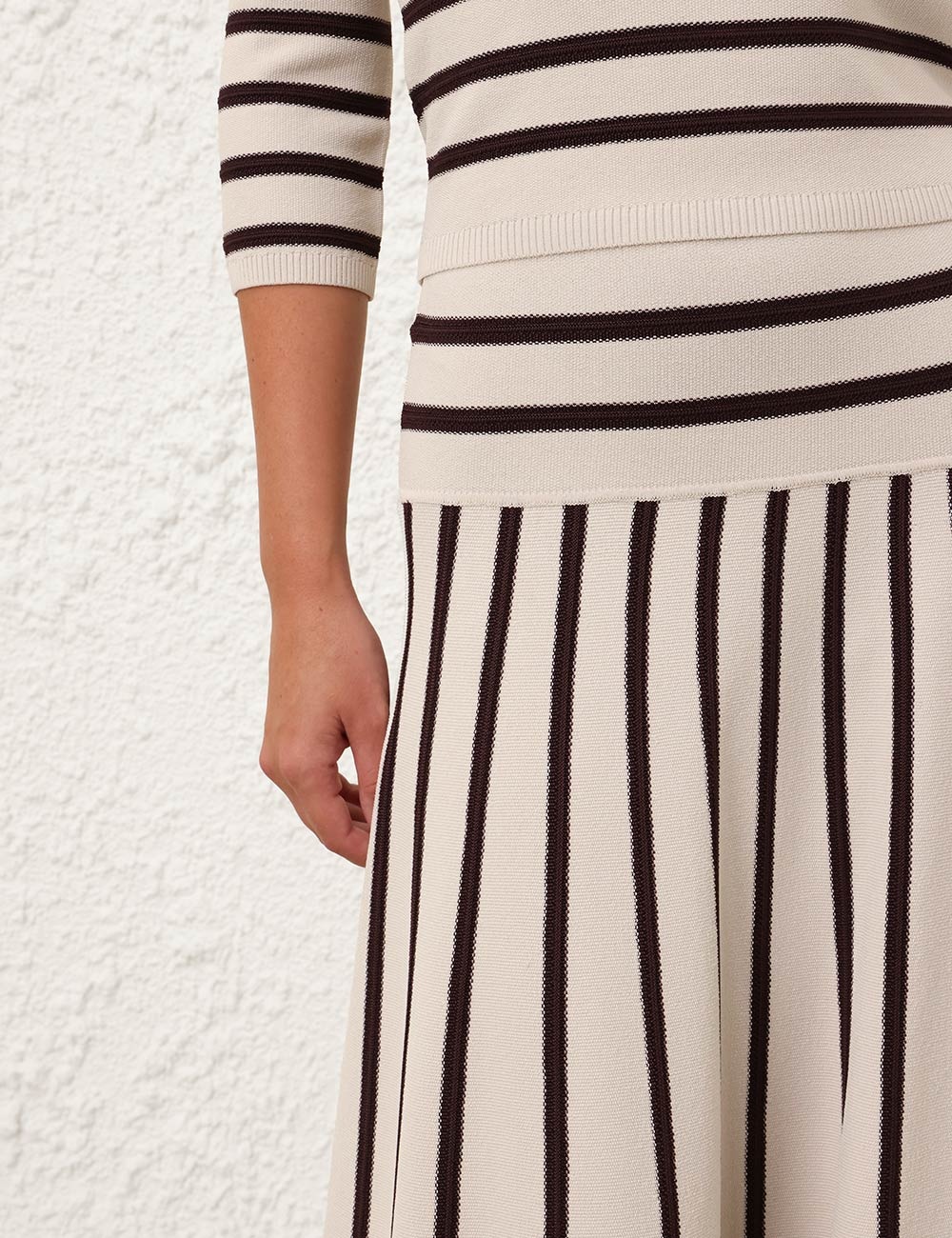 ILLUMINATE STRIPE MIDI SKIRT - 5