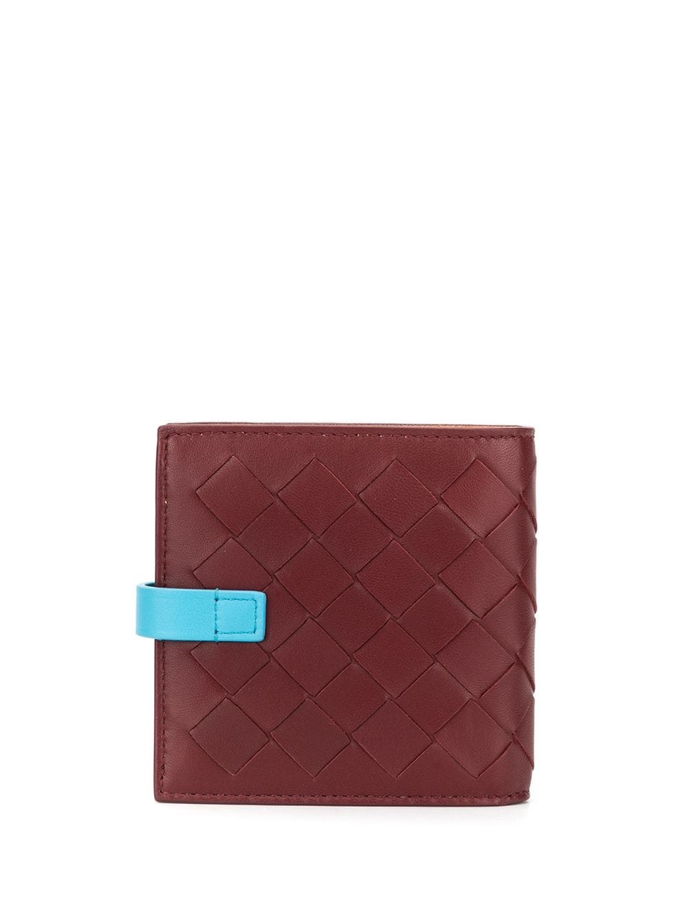 intrecciato weave foldover wallet - 2