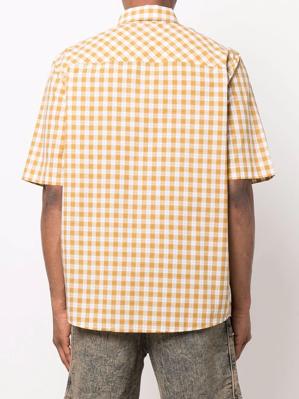 gingham-print short-sleeve shirt - 4