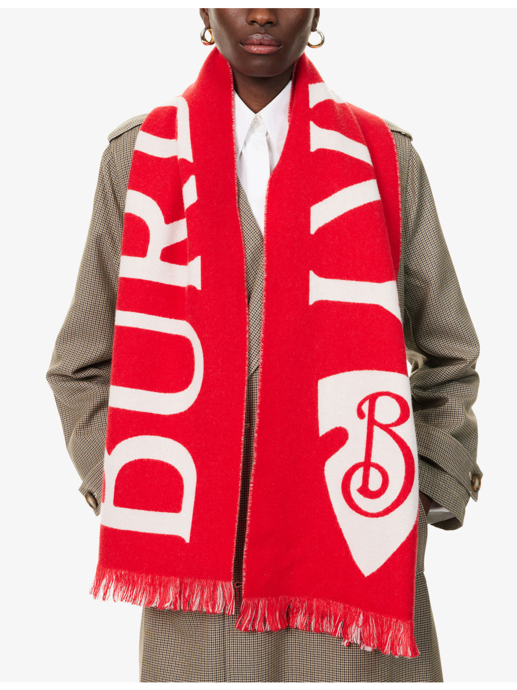 Football Logo Wool Scarf - 3