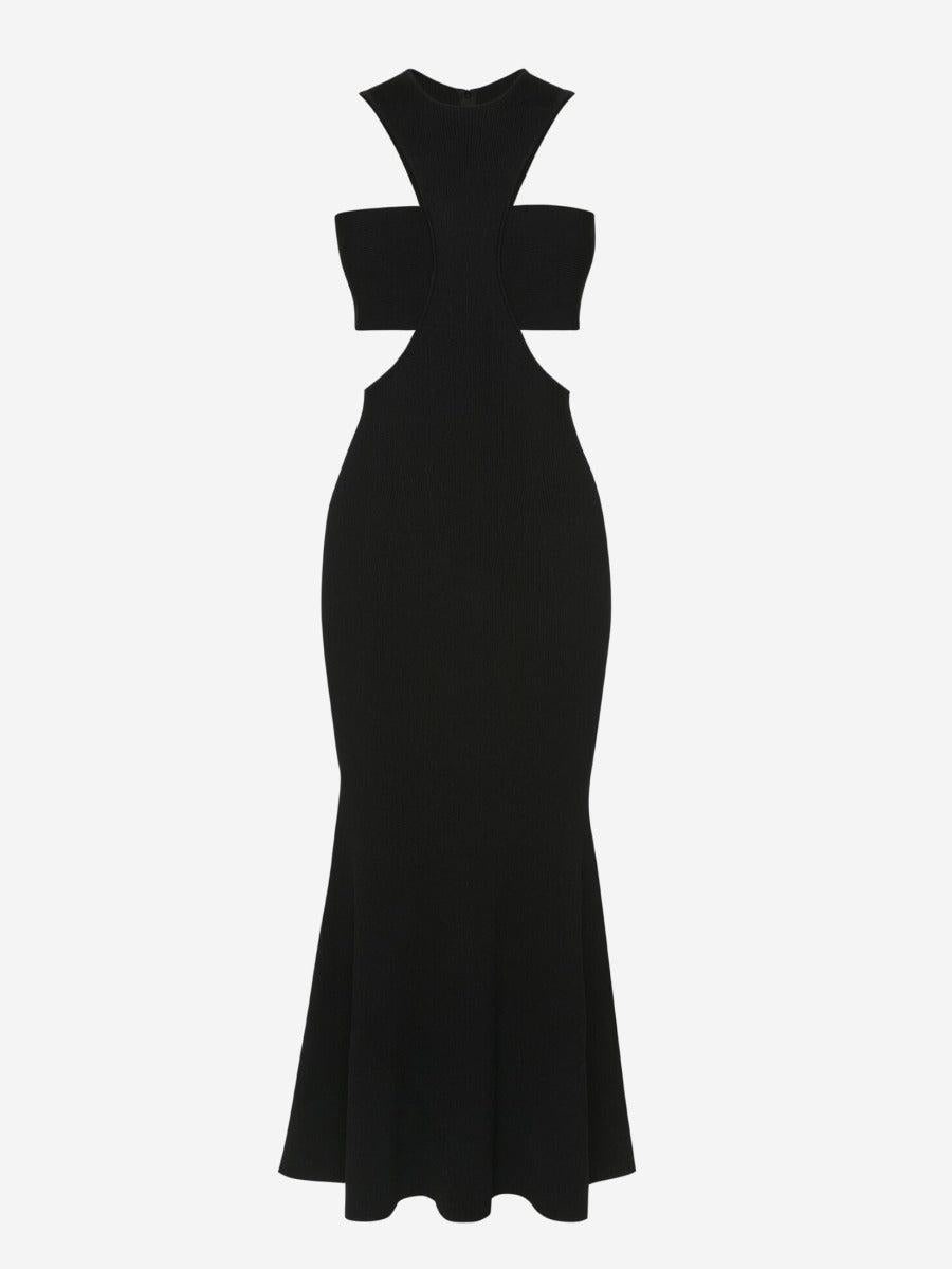 ワンピース alexander mcqueen DRESS WITH HARNESS (734602_Q1A471000) Alexander McQueen ALEXANDER MCQUEEN HARNESS POINT DRESS