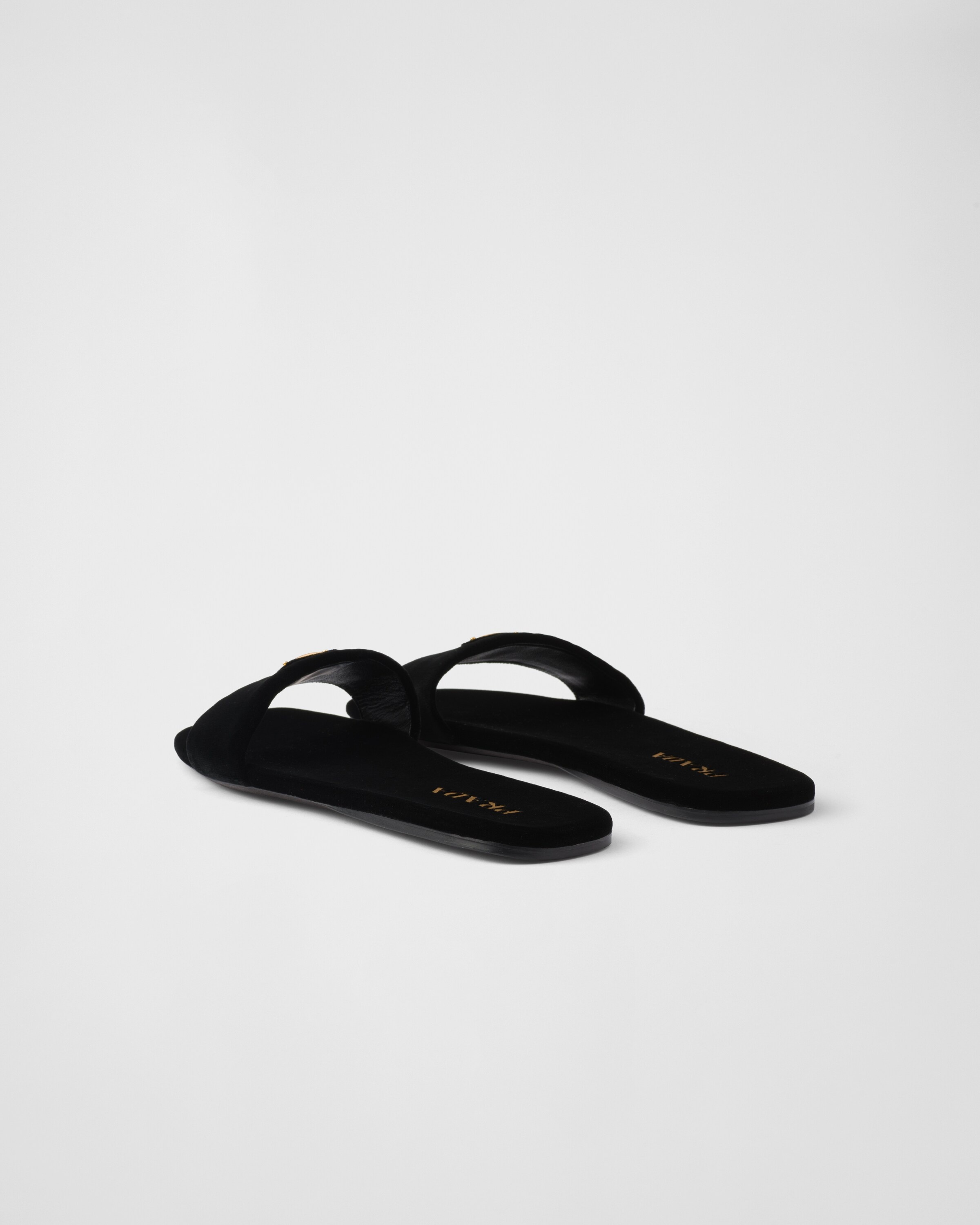 Flat velvet slides - 4