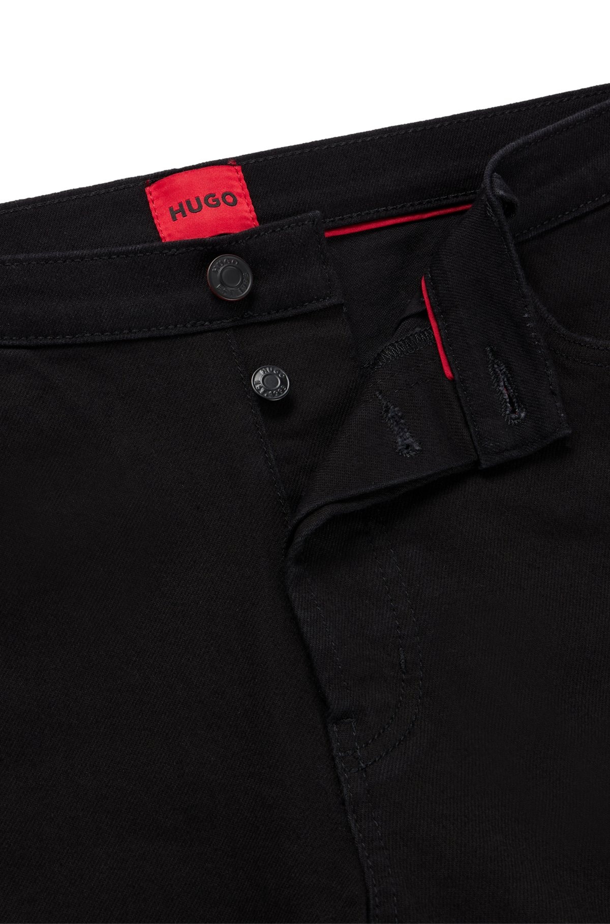 TAPERED-FIT SHORTS IN BLACK SALT-AND-PEPPER DENIM - 6