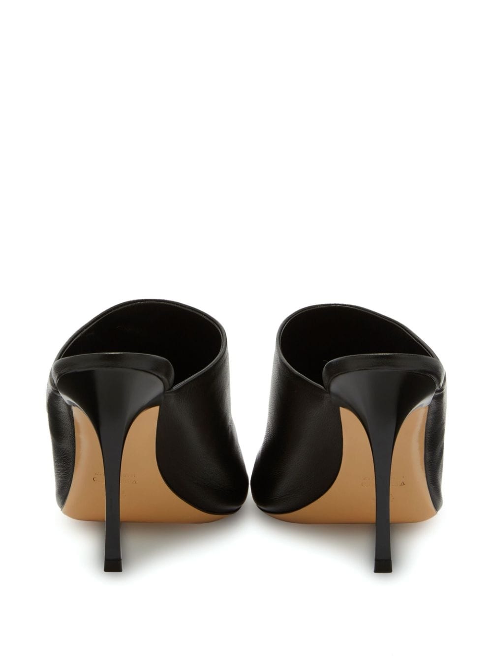 Palm-motif 95mm leather mules - 3