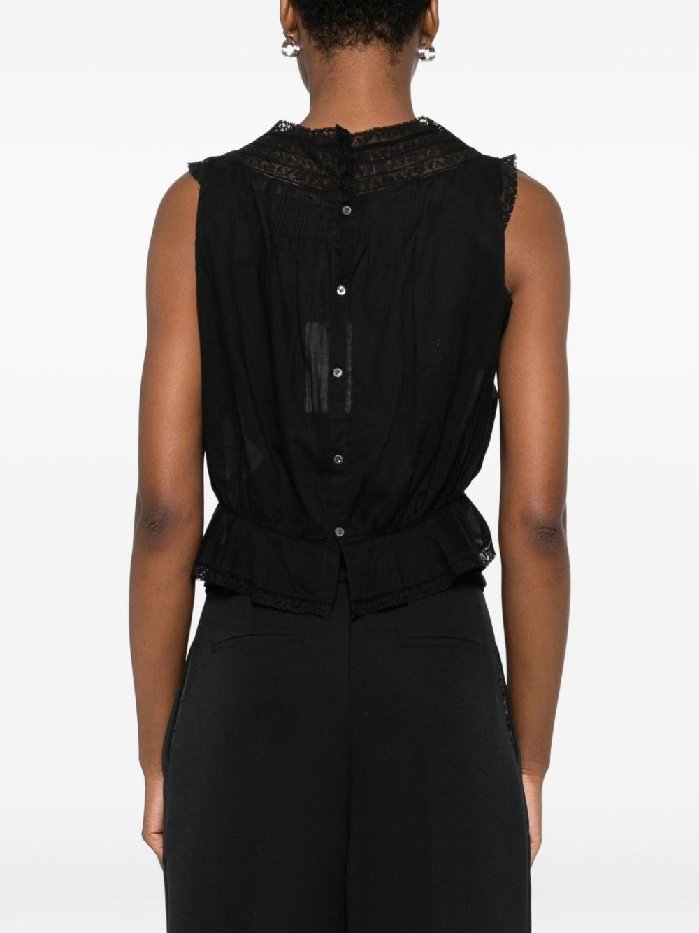 Lilibet lace-trimmed sleeveless top - 4