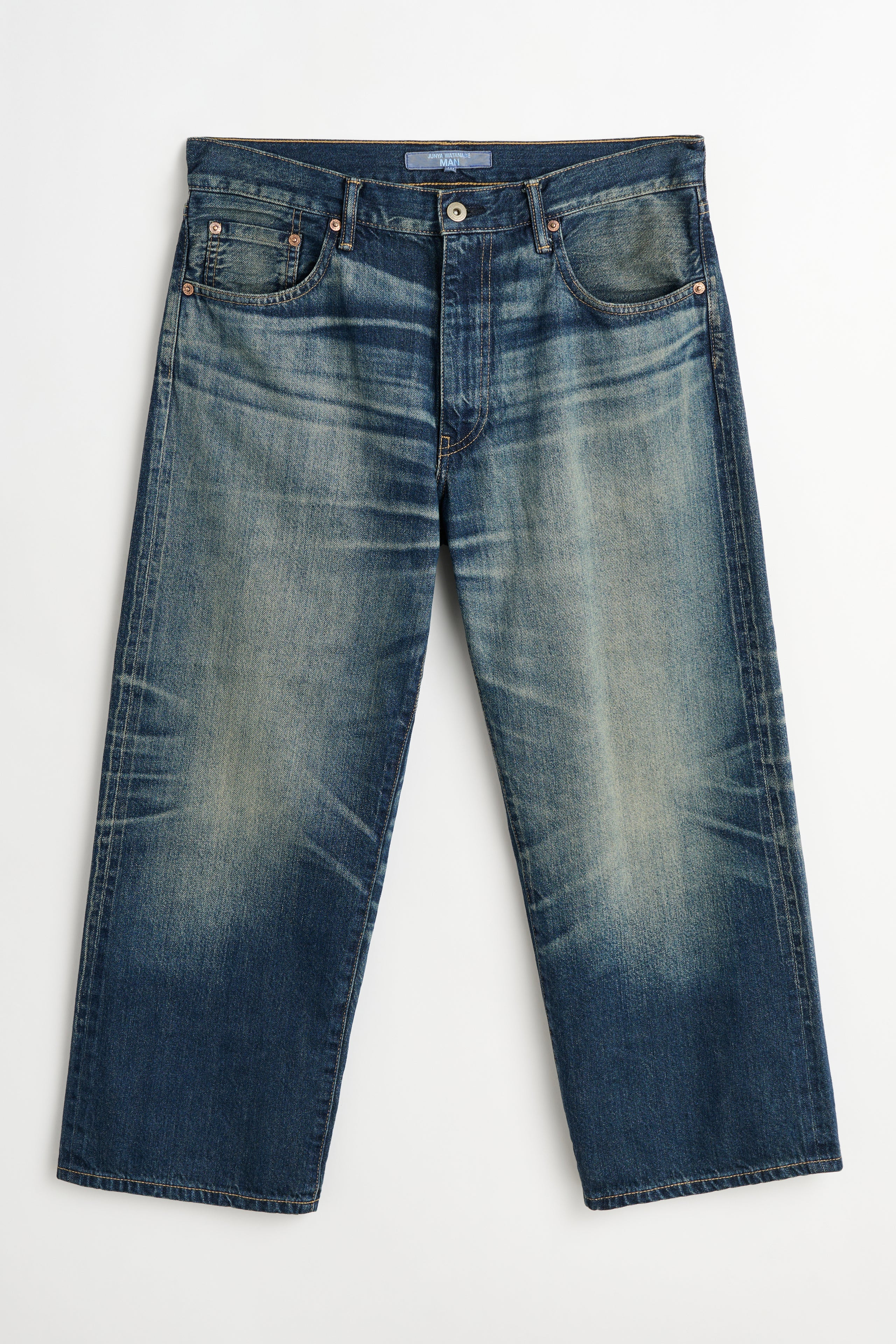 JUNYA WATANABE MAN CROPPED JEANS VINTAGE WASH - 3